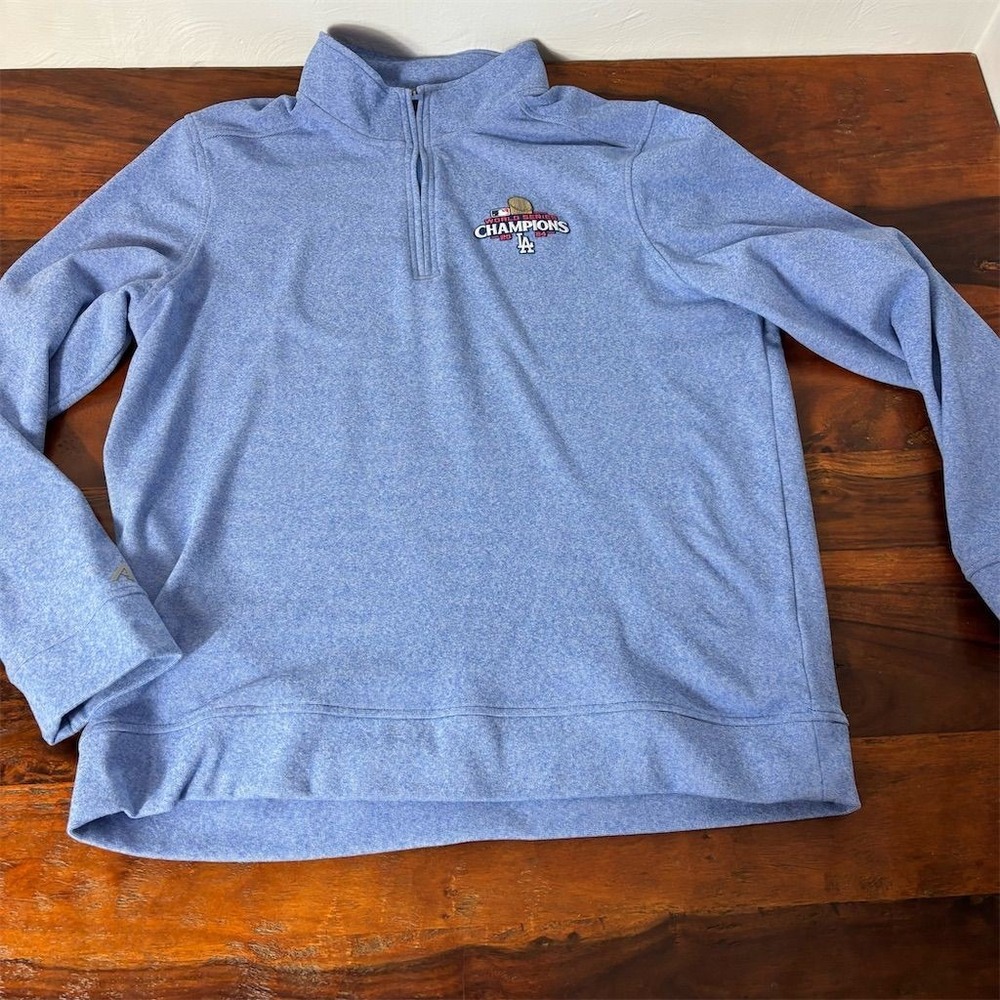 Antigua Men's 2024‎ World Series Champions Blue Quarter-Zip Pullover L